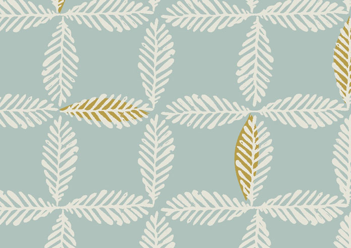 Leaf Tile, Blue Opal - Twist&Fit Roller Blind - Image 6